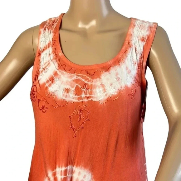ISLAND Beach Y2K, NWT,tie dye tunic,pockets,embroidery, hanky,coastal,resortwear - Picture 2 of 11